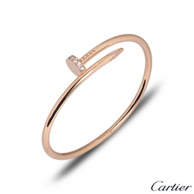 Cartier Rose Gold Diamond Juste Un Clou Bracelet Size 18 B6048518 Cartier Rose Gold Diamond Juste Un Clou Bracelet Size 18 B6048518